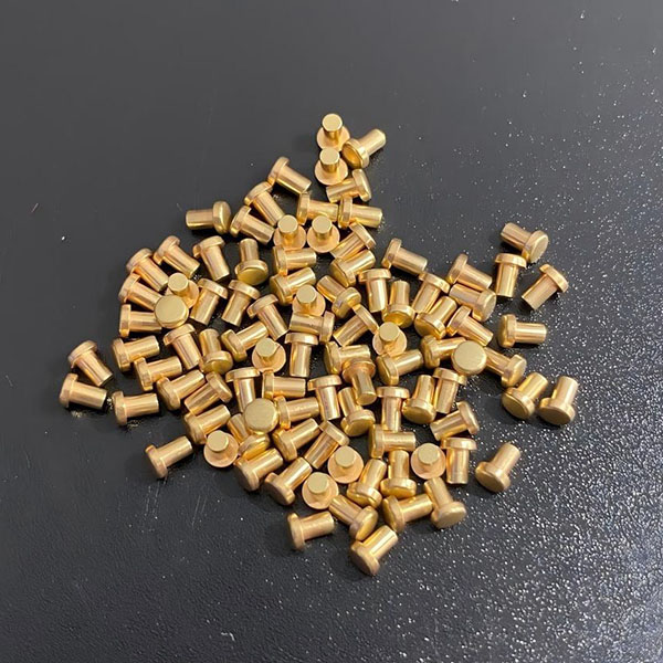 Gold Solid Contact Rivet